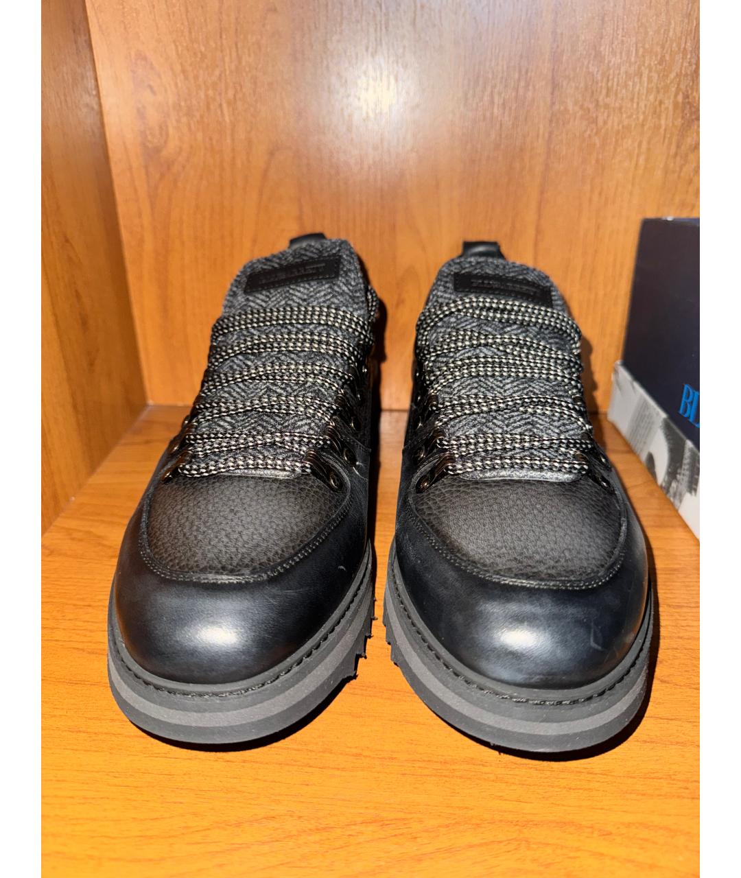 BARRETT Темно-синие кожаные низкие кроссовки / кеды, фото 2