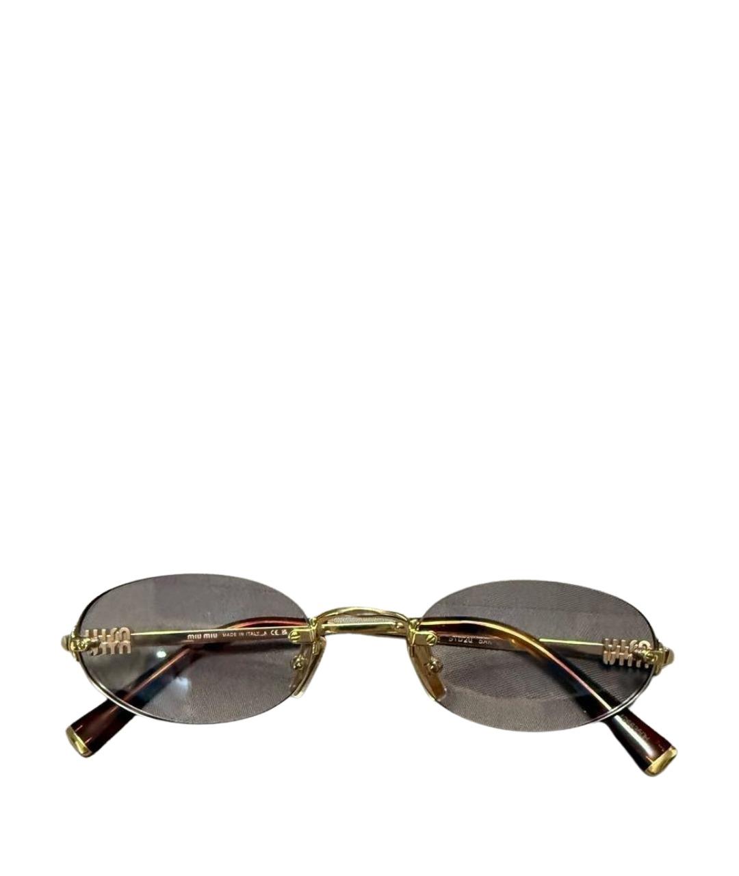 MIU MIU Серые металлические солнцезащитные очки, фото 1