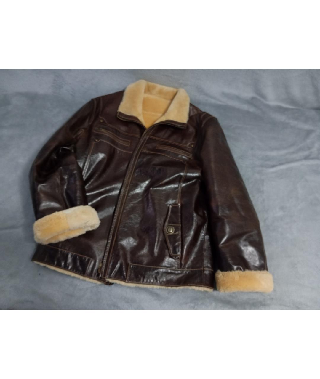 PRADA Коричневая кожаная дубленка/шуба, фото 5