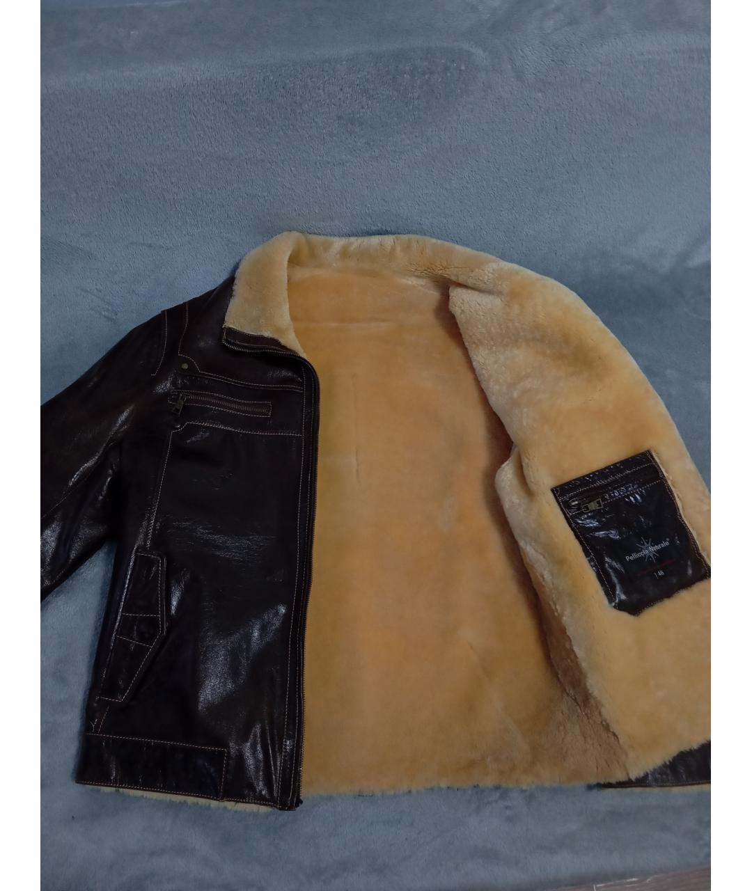PRADA Коричневая кожаная дубленка/шуба, фото 4