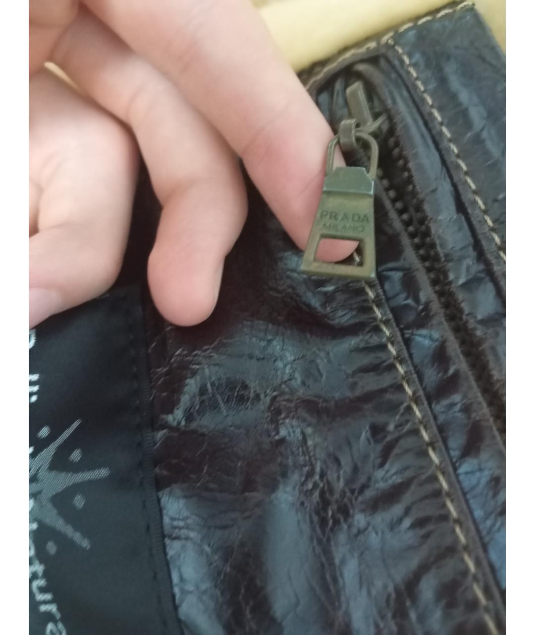 PRADA Коричневая кожаная дубленка/шуба, фото 3