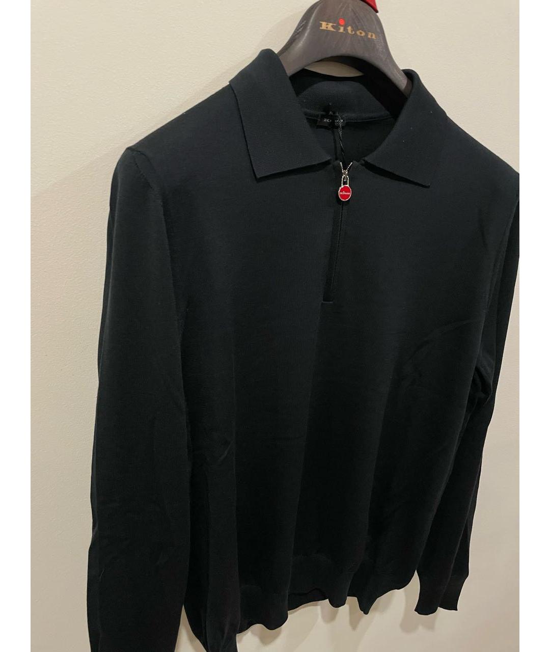 KITON Черный шерстяной джемпер / свитер, фото 3
