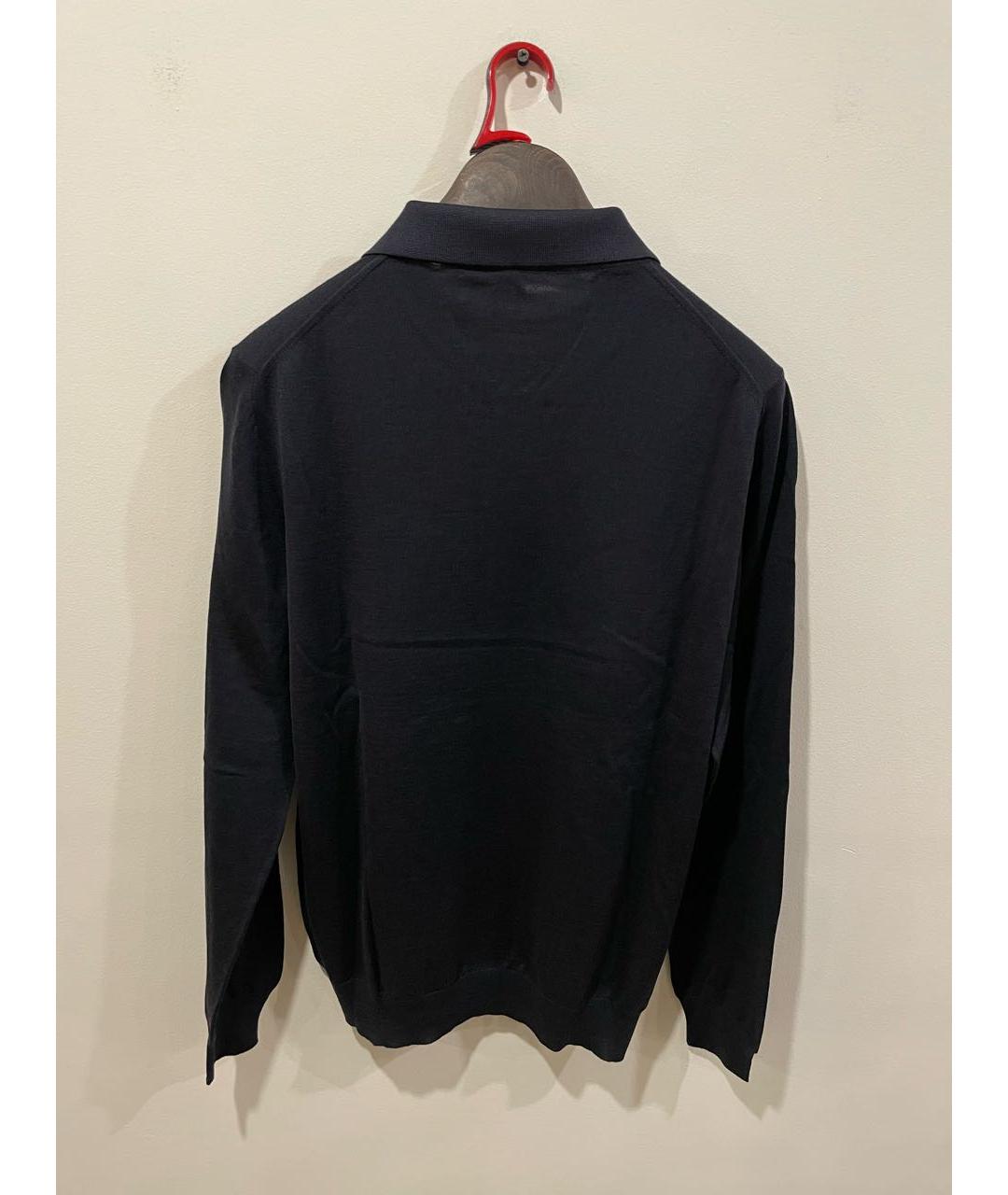 KITON Темно-синий шерстяной джемпер / свитер, фото 2