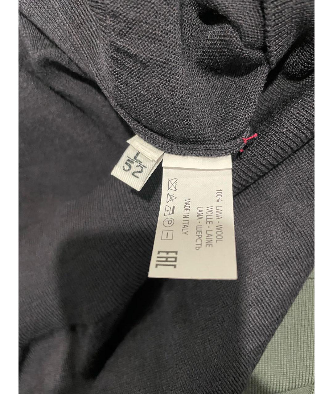 KITON Темно-синий шерстяной джемпер / свитер, фото 4