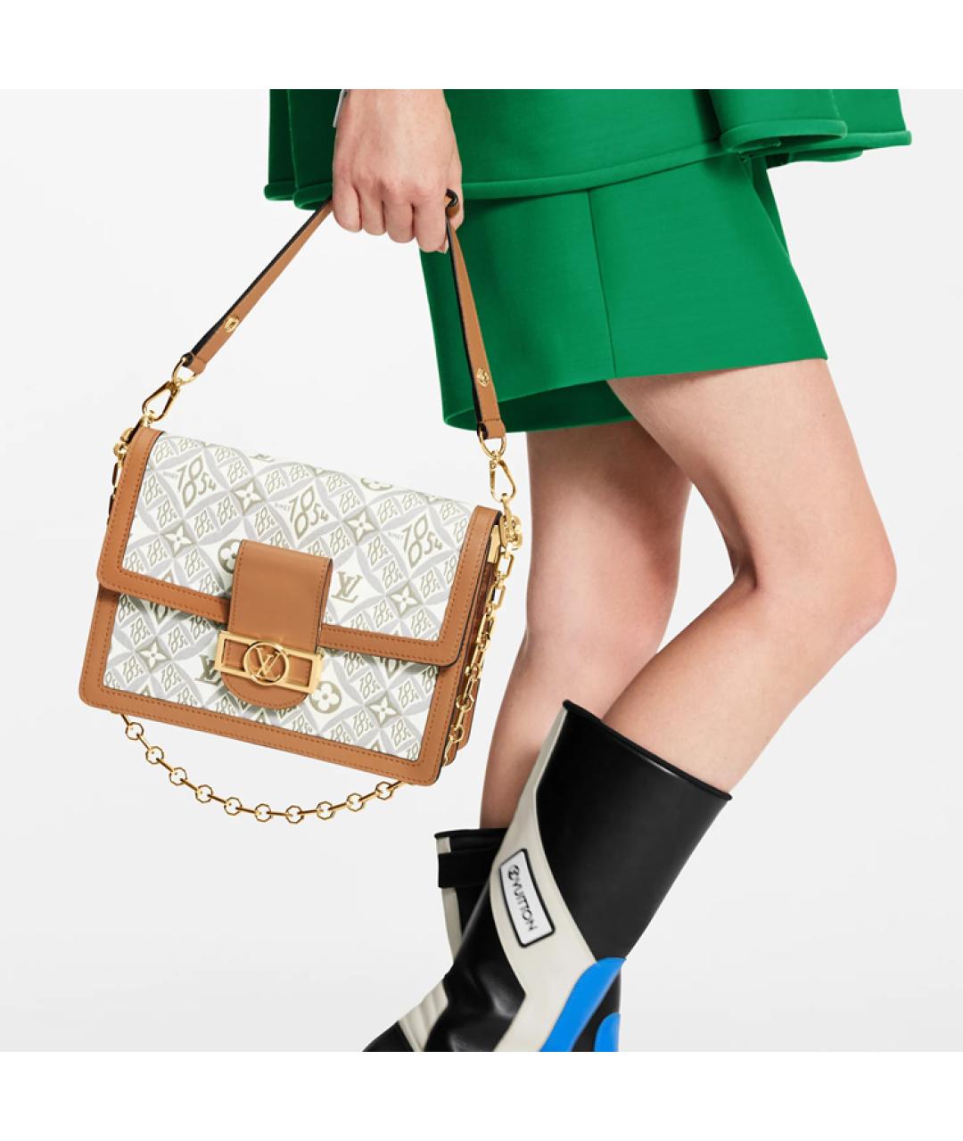 LOUIS VUITTON Белая сумка через плечо, фото 5