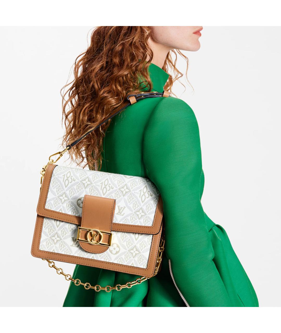 LOUIS VUITTON Белая сумка через плечо, фото 3