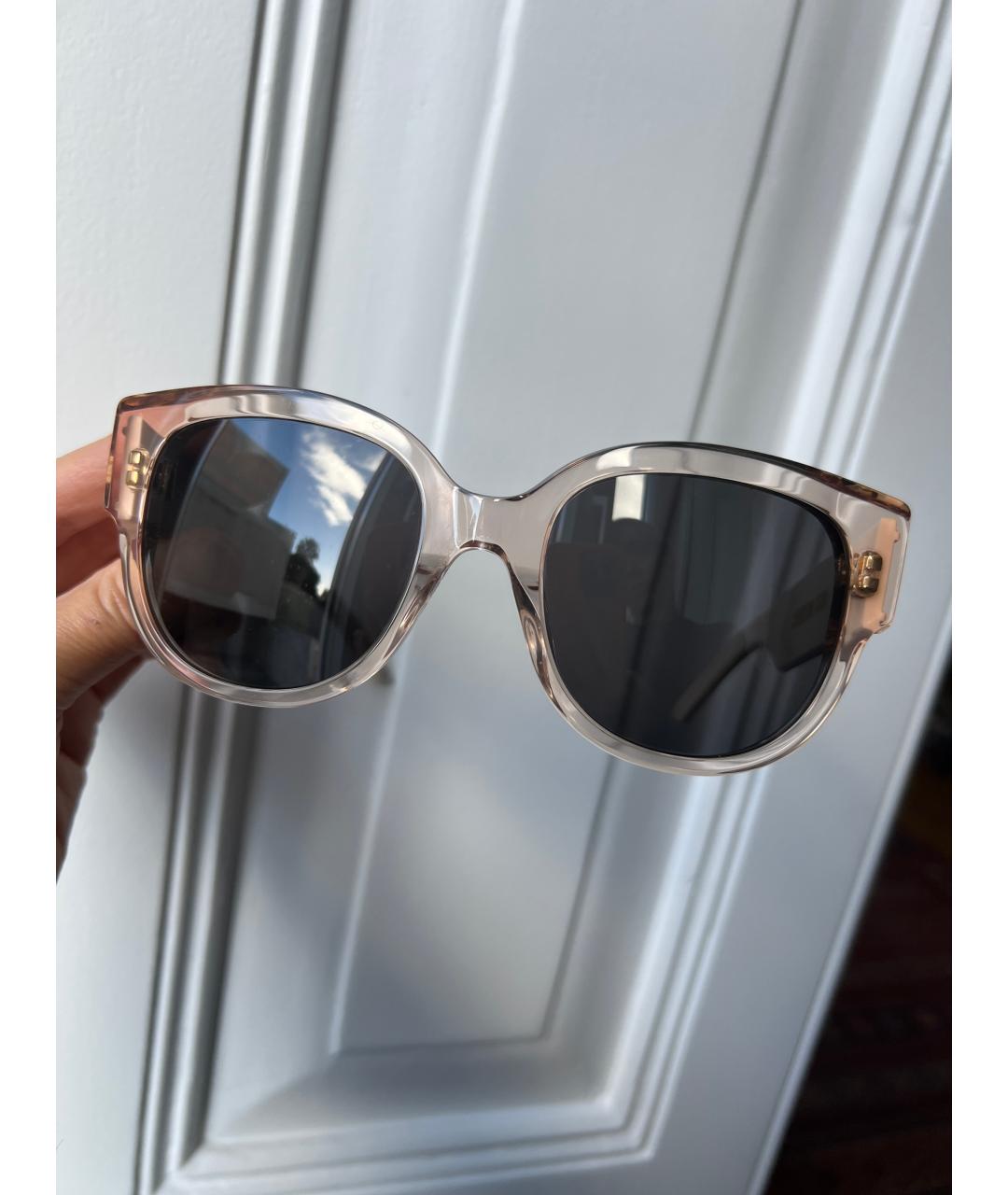 CHRISTIAN DIOR Розовые пластиковые солнцезащитные очки, фото 8