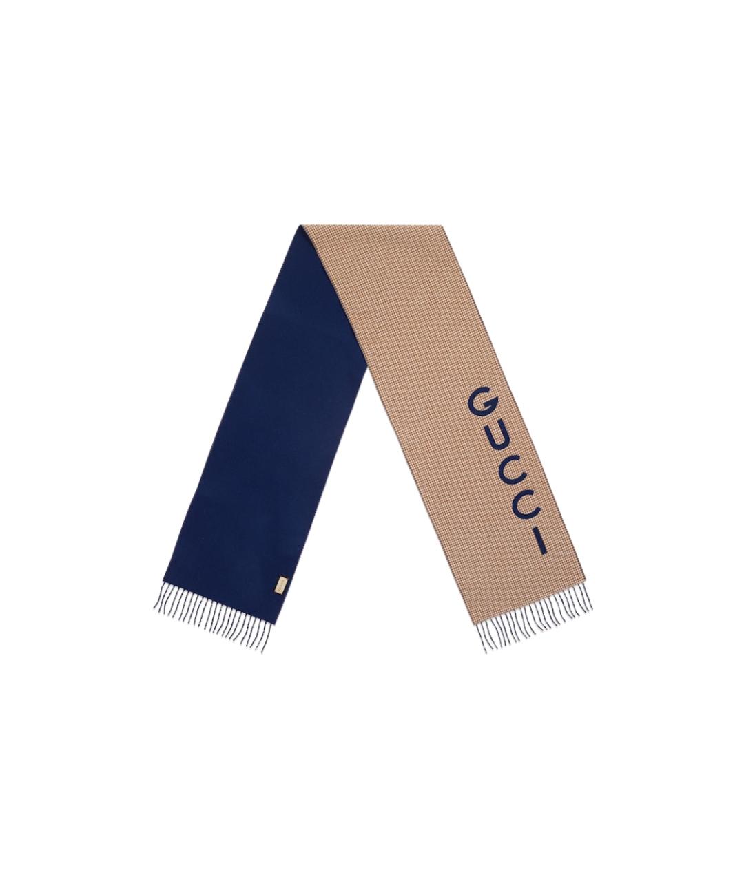GUCCI Бежевый шарф, фото 3