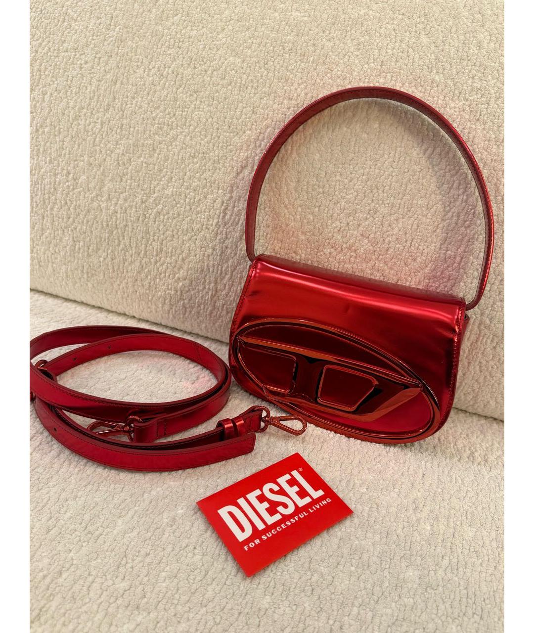 DIESEL Красная сумка с короткими ручками, фото 3