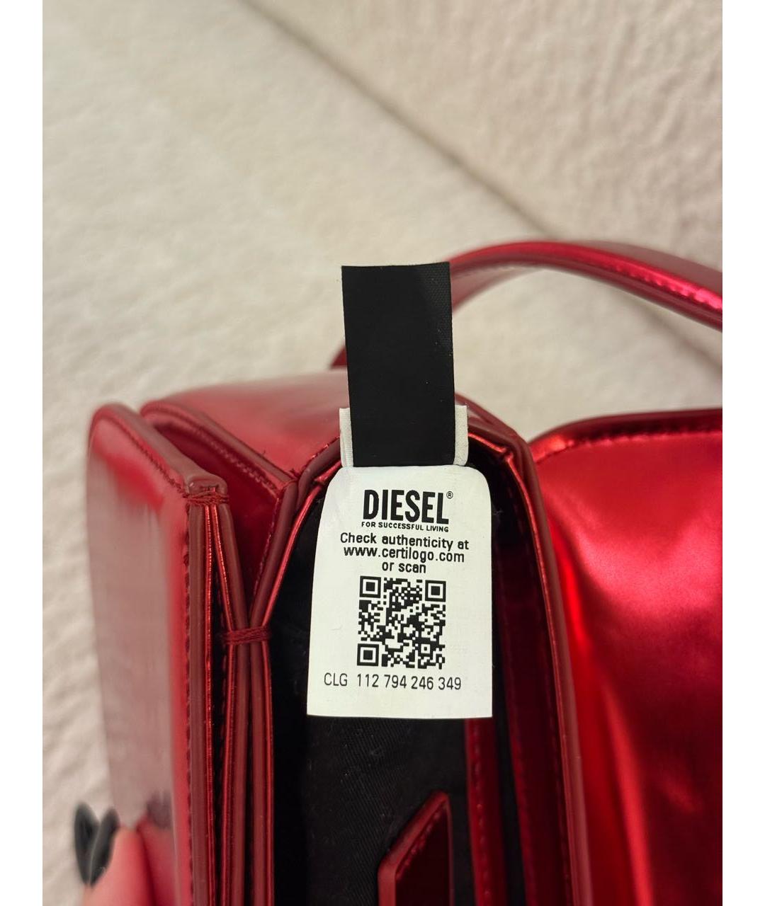 DIESEL Красная сумка с короткими ручками, фото 7