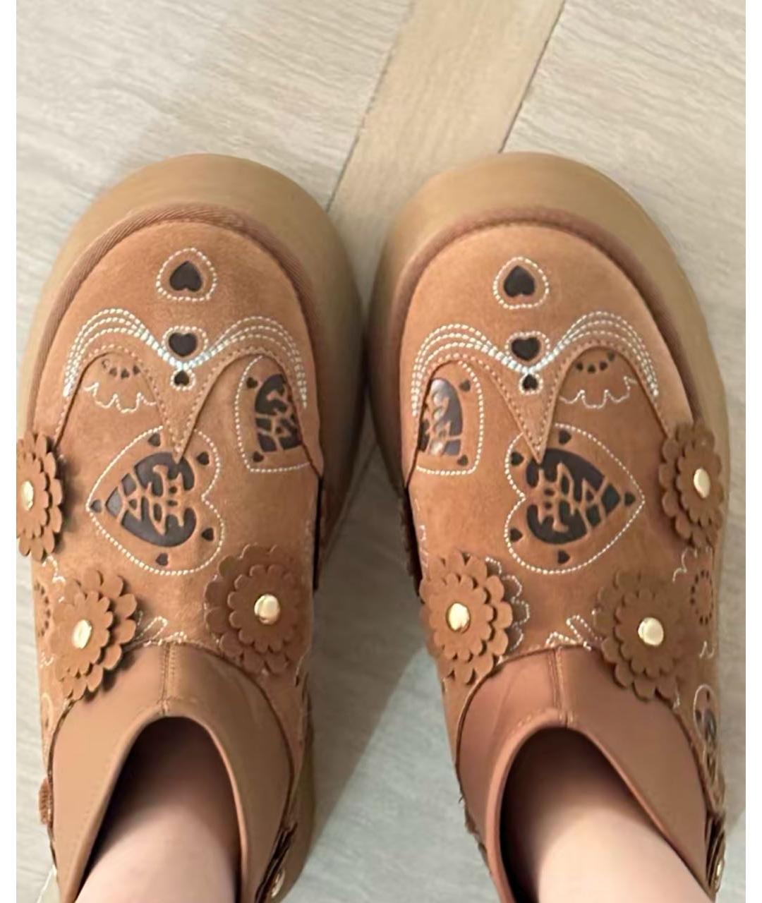 UGG AUSTRALIA Коричневые замшевые ботинки, фото 8