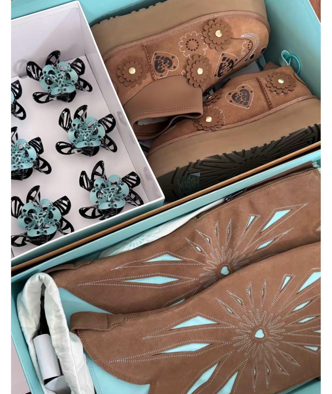 UGG AUSTRALIA Коричневые замшевые ботинки, фото 7