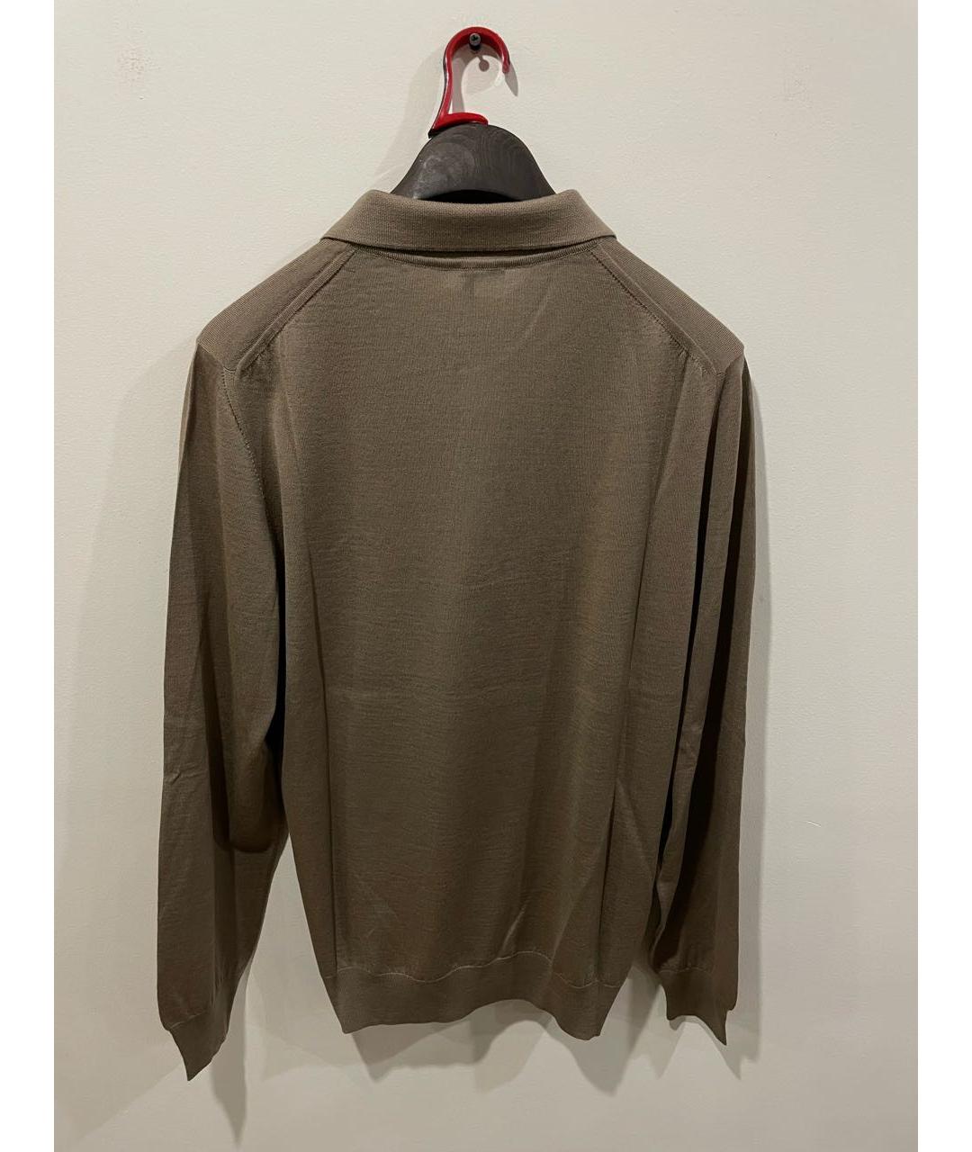 KITON Коричневый шерстяной джемпер / свитер, фото 2