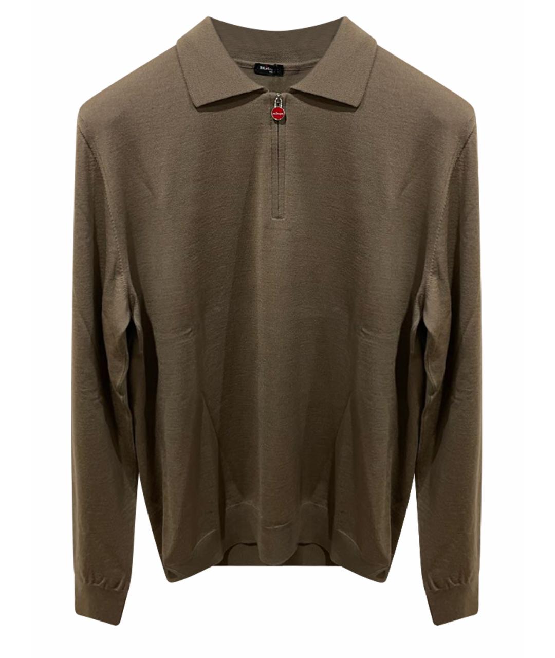 KITON Коричневый шерстяной джемпер / свитер, фото 1