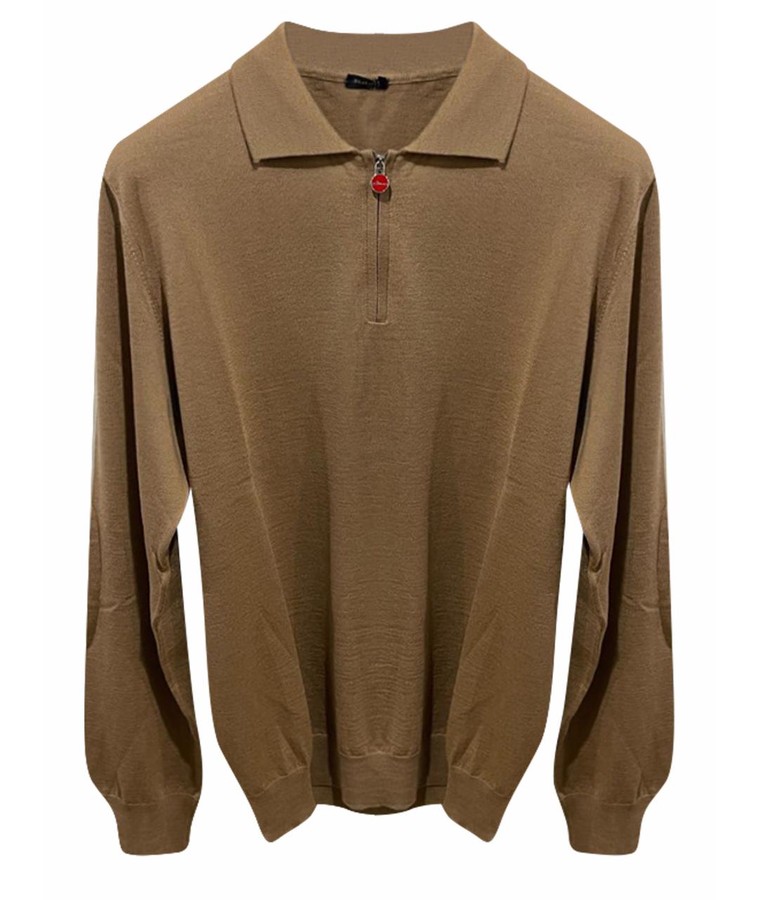 KITON Коричневый шерстяной джемпер / свитер, фото 1