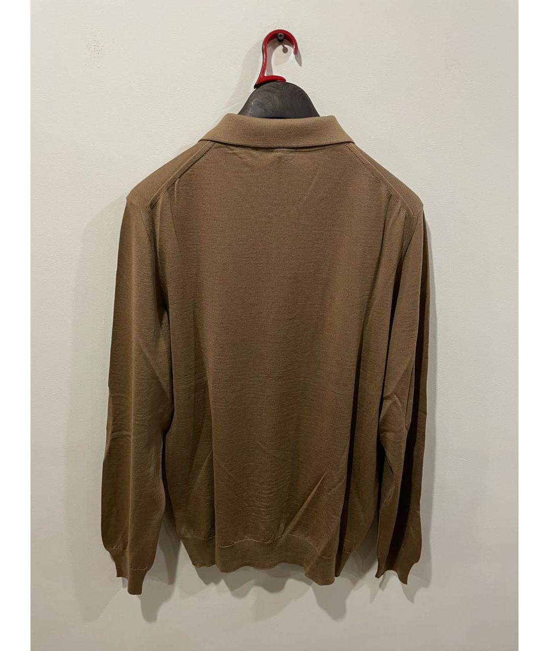 KITON Коричневый шерстяной джемпер / свитер, фото 2