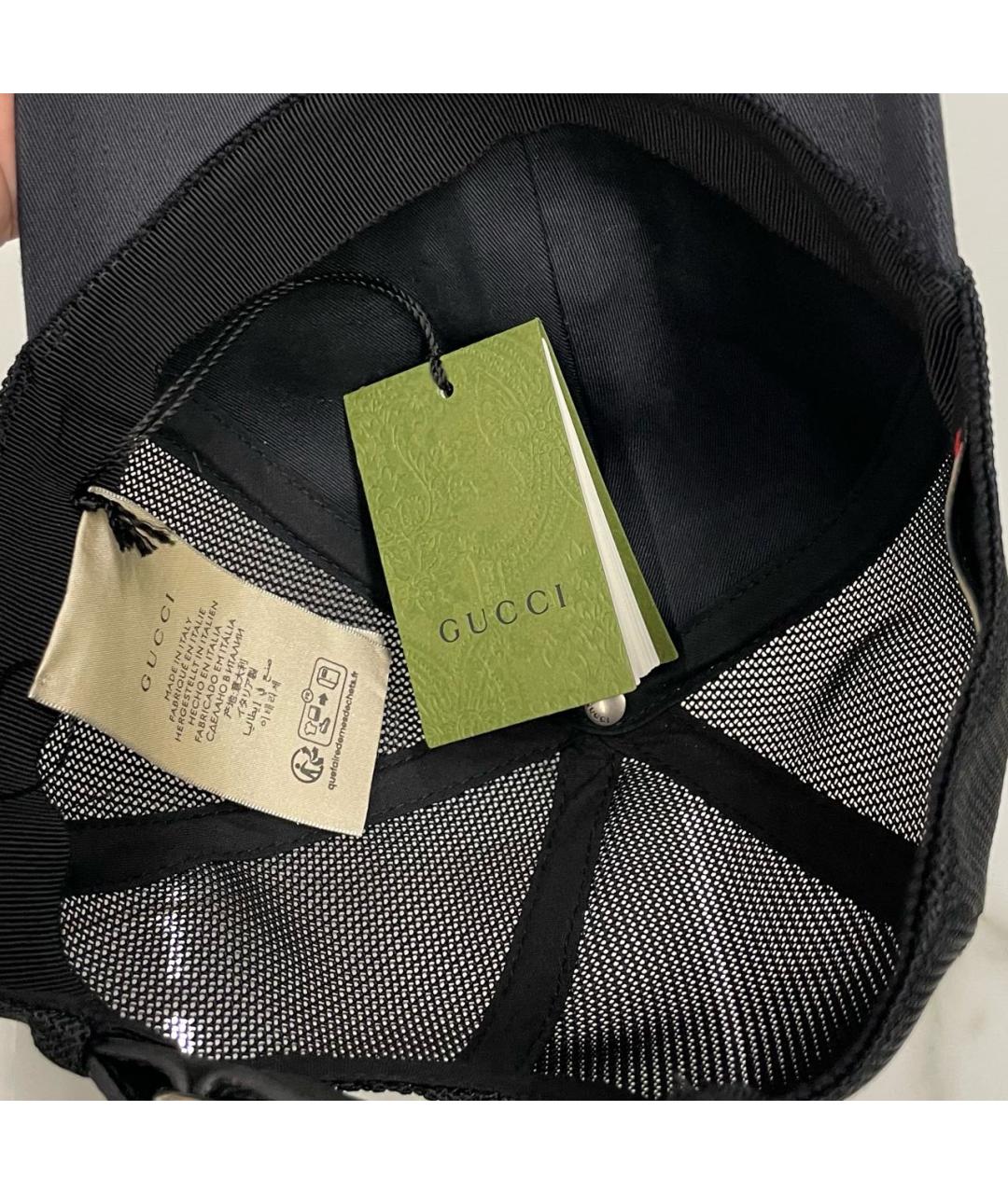 GUCCI Черная хлопковая кепка/бейсболка, фото 6