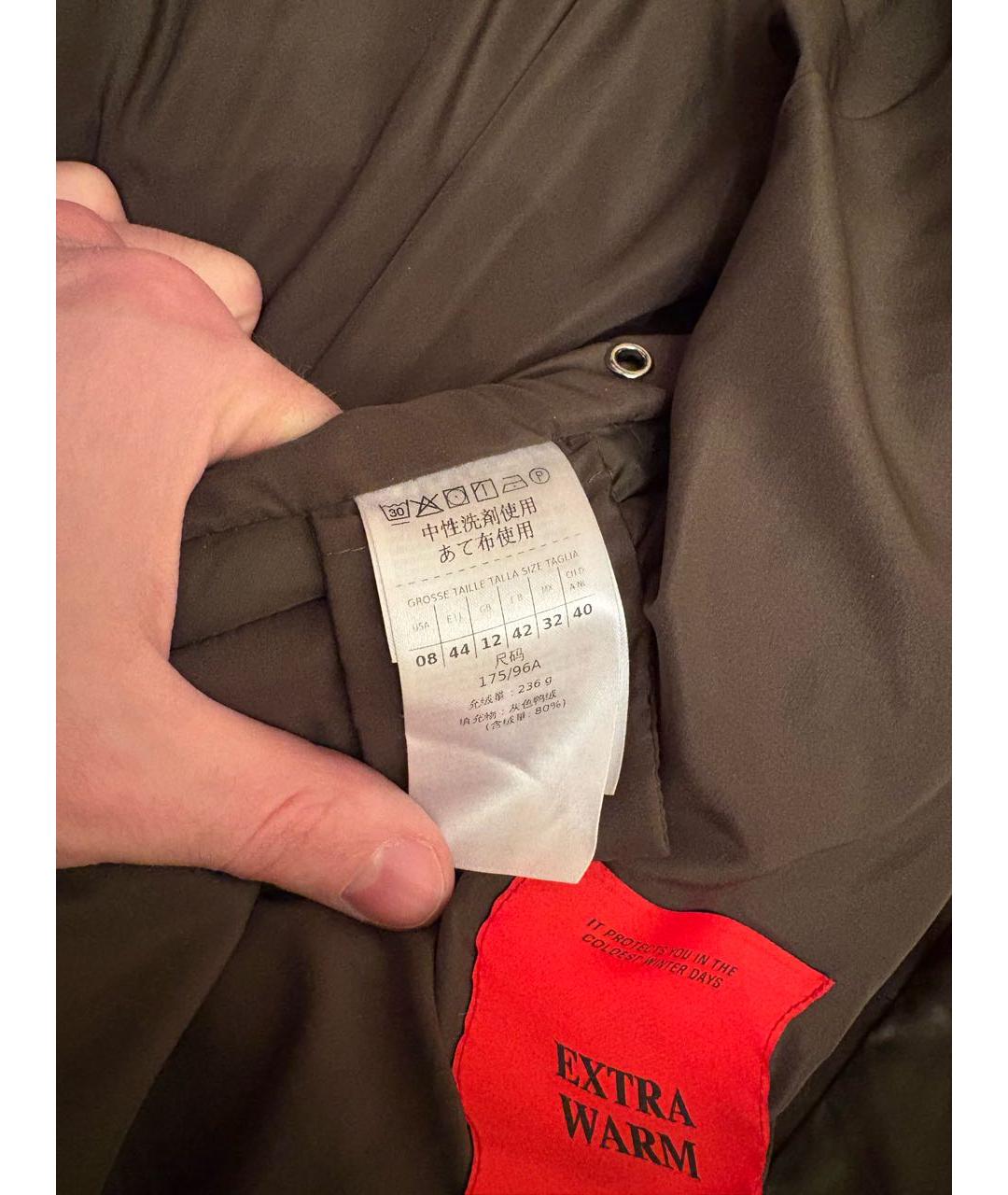 MAX MARA Хаки полиамидовый пуховик, фото 6