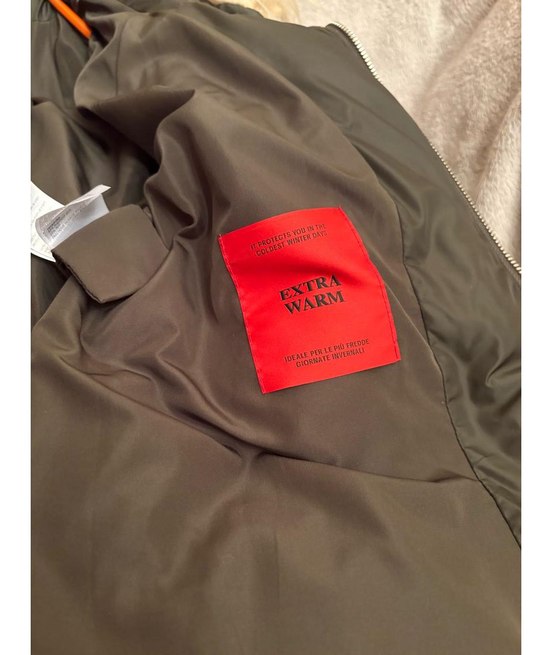 MAX MARA Хаки полиамидовый пуховик, фото 5