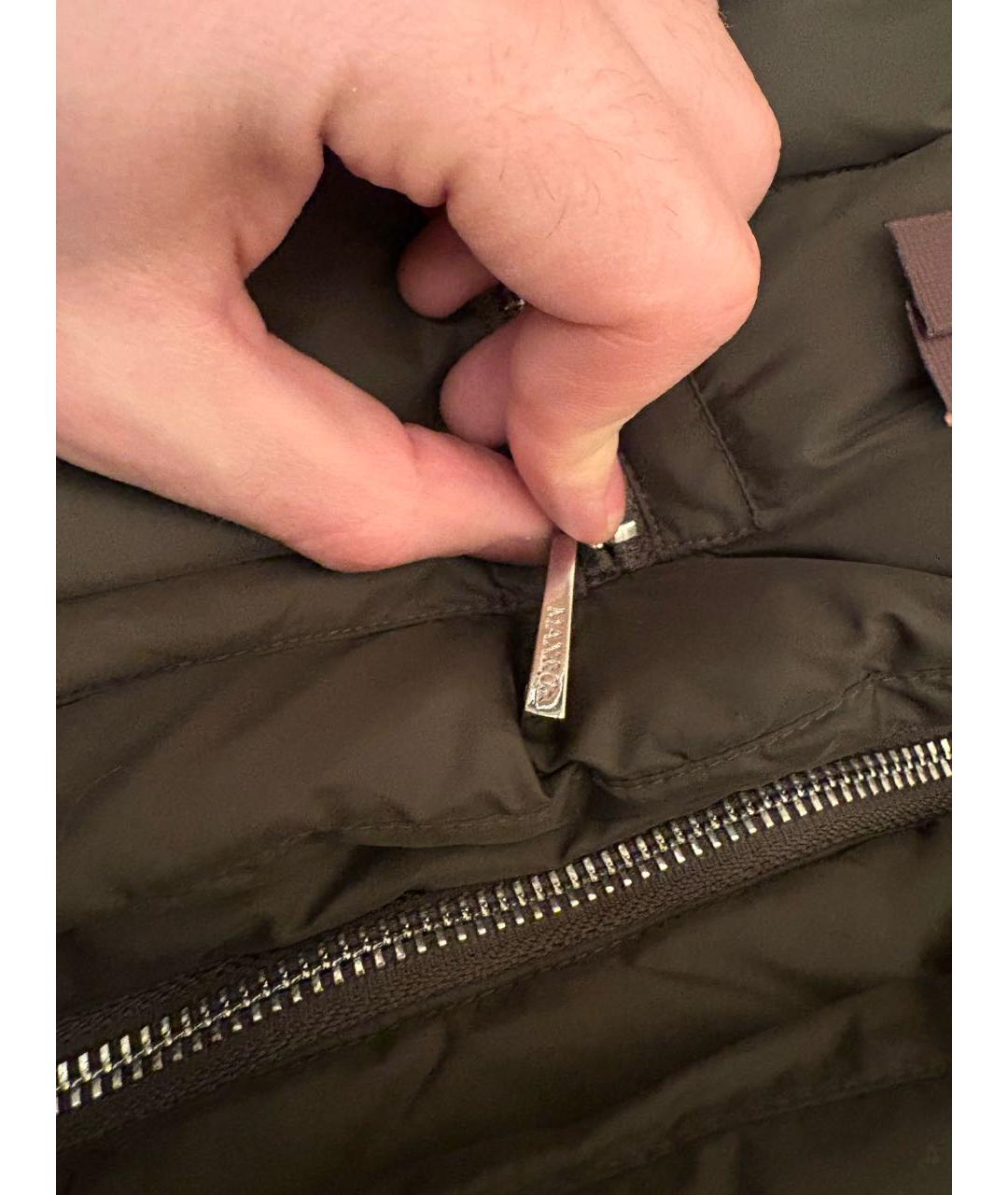 MAX MARA Хаки полиамидовый пуховик, фото 4