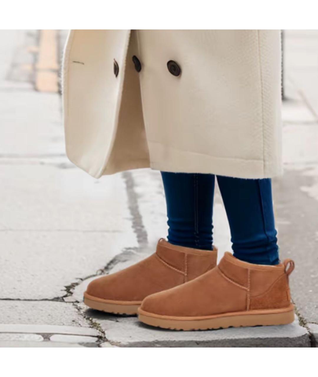 UGG AUSTRALIA Коричневые замшевые ботинки, фото 5