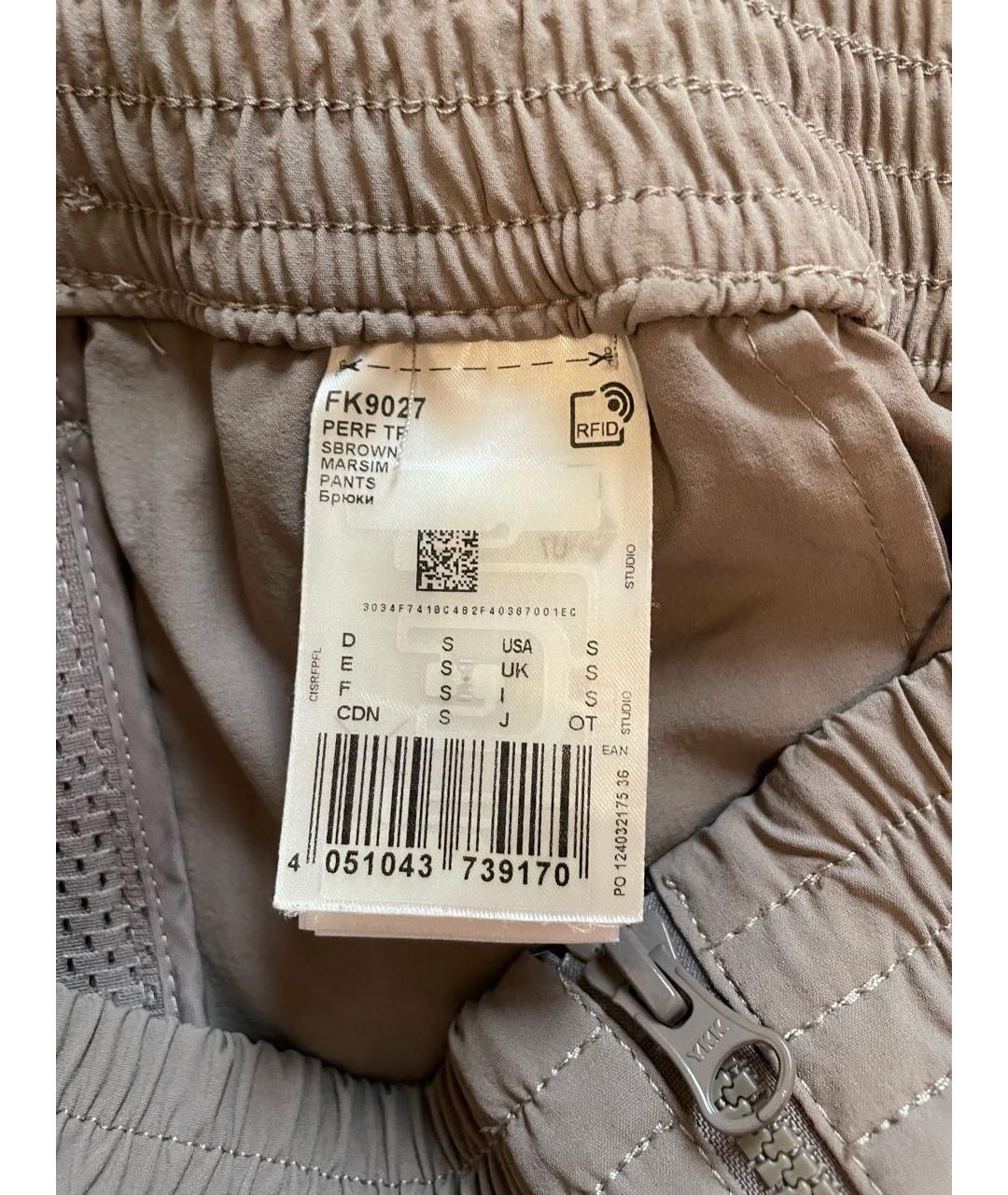 ADIDAS BY STELLA MCCARTNEY Бежевые полиамидовые спортивные брюки и шорты, фото 6