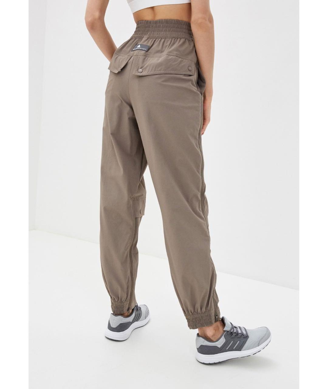 ADIDAS BY STELLA MCCARTNEY Бежевые полиамидовые спортивные брюки и шорты, фото 3