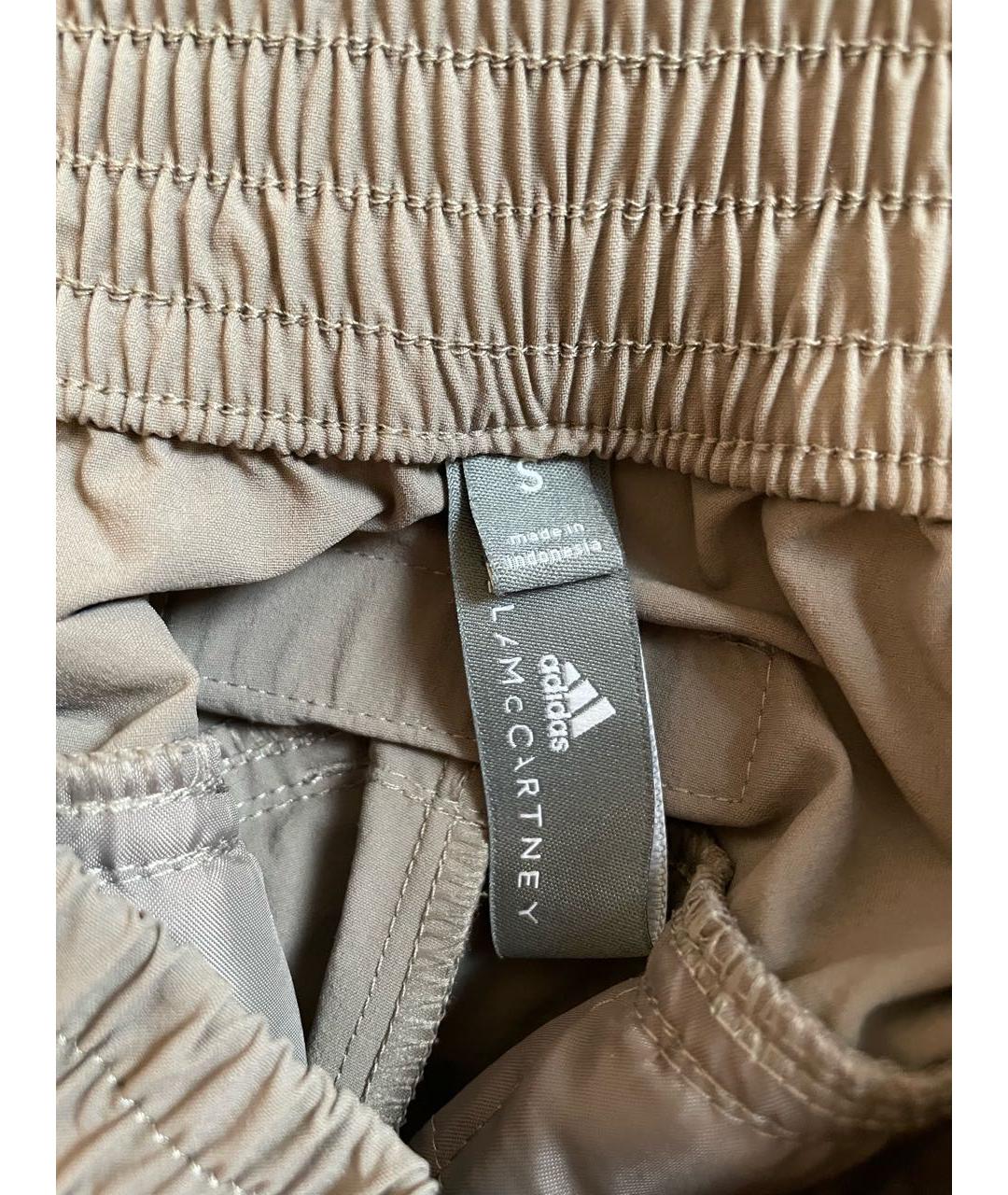 ADIDAS BY STELLA MCCARTNEY Бежевые полиамидовые спортивные брюки и шорты, фото 4