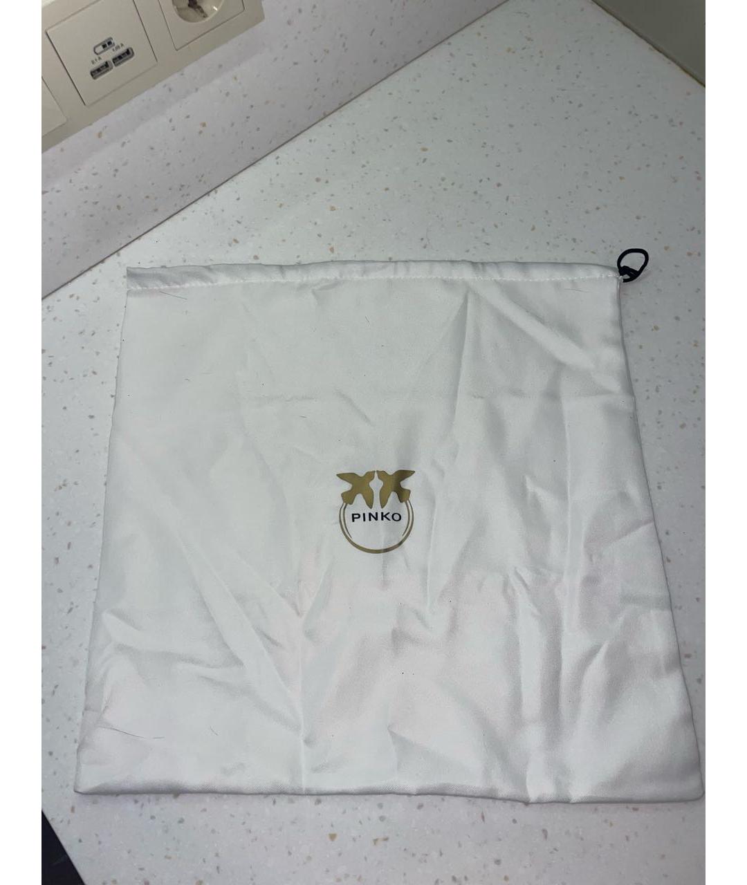 PINKO Черная кожаная сумка через плечо, фото 7