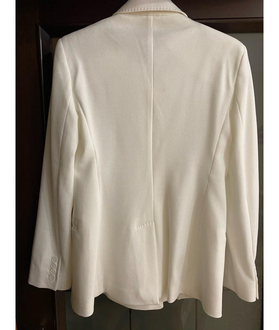 MAX MARA STUDIO Белый хлопковый жакет/пиджак, фото 2