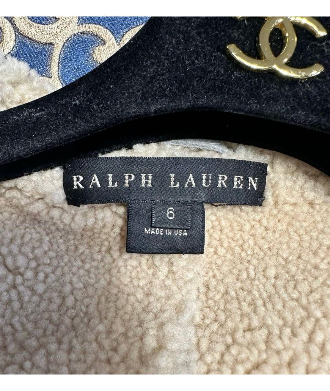 RALPH LAUREN Серая кожаная дубленка, фото 4