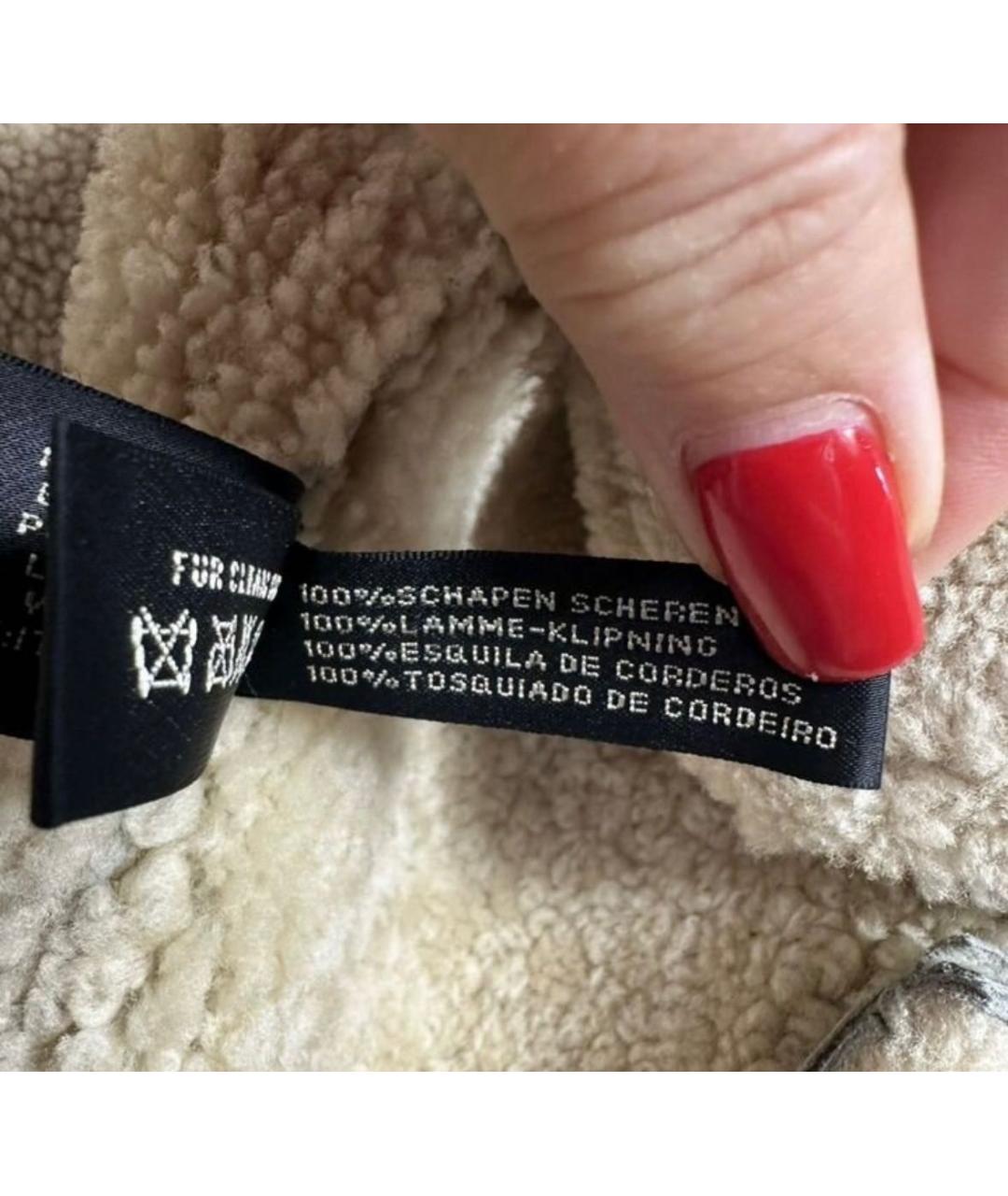 RALPH LAUREN Серая кожаная дубленка, фото 8