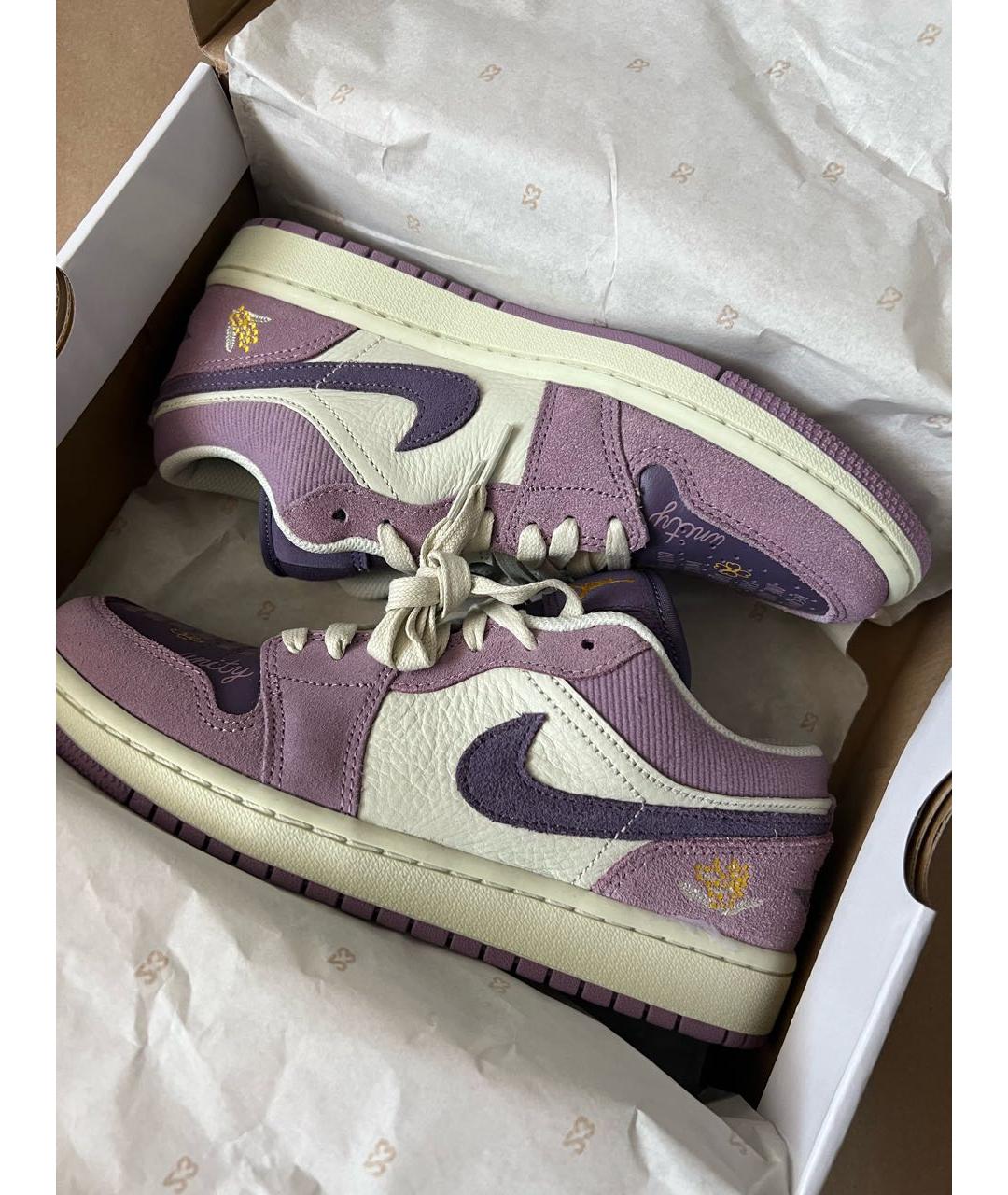 NIKE Фиолетовые кожаные кеды, фото 4