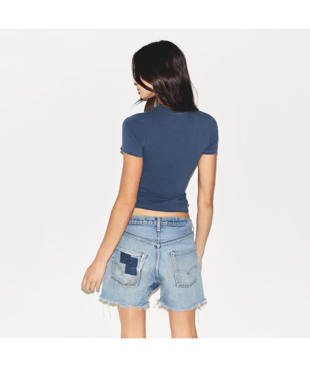 SKIMS Синяя хлопковая футболка, фото 6