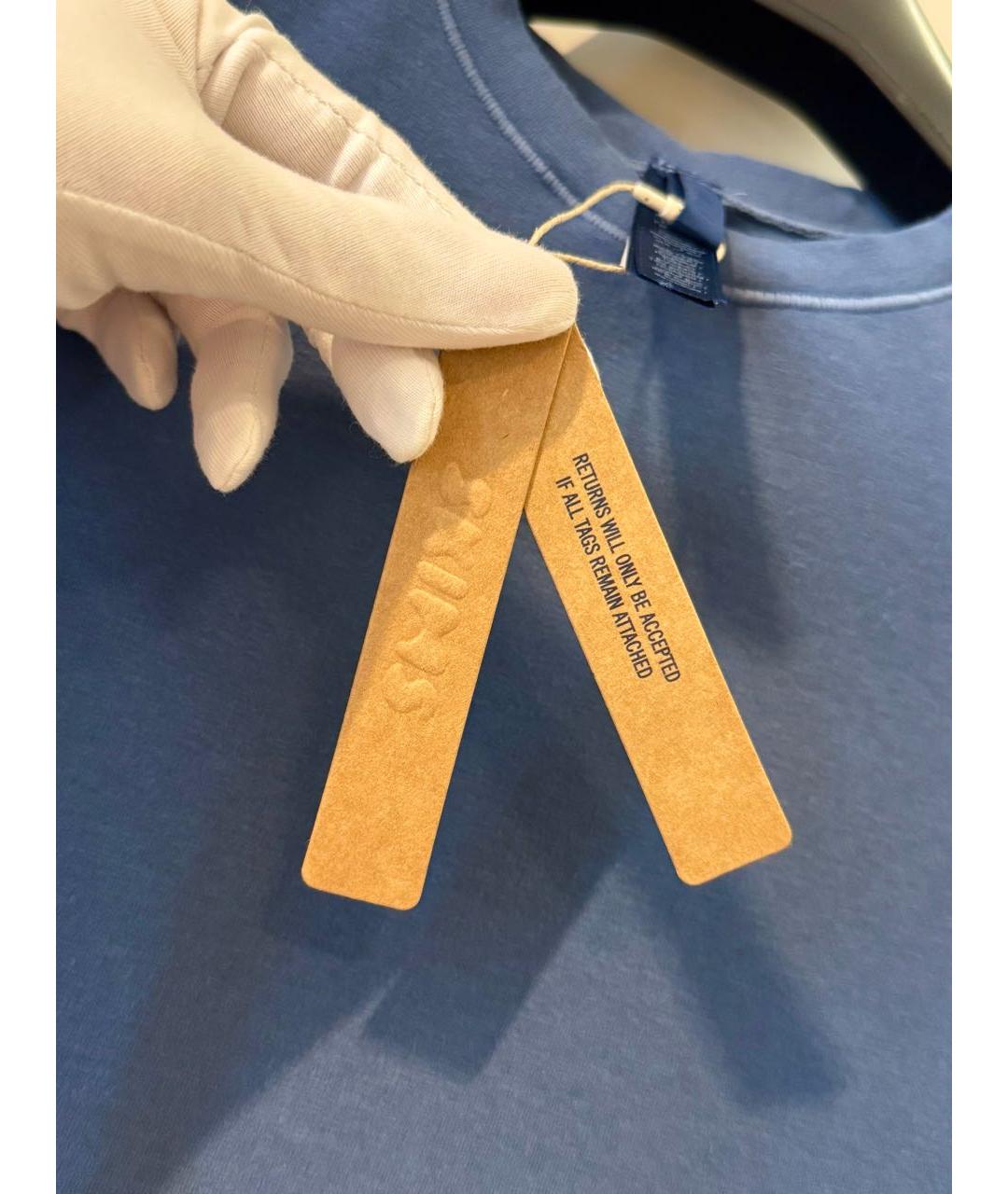 SKIMS Синяя хлопковая футболка, фото 3