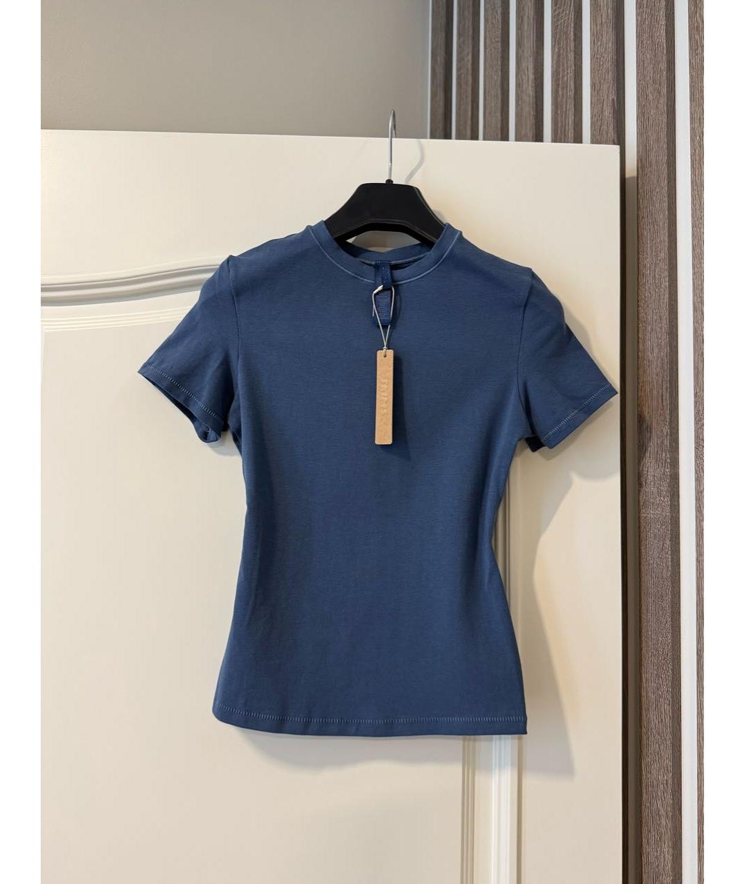 SKIMS Синяя хлопковая футболка, фото 2