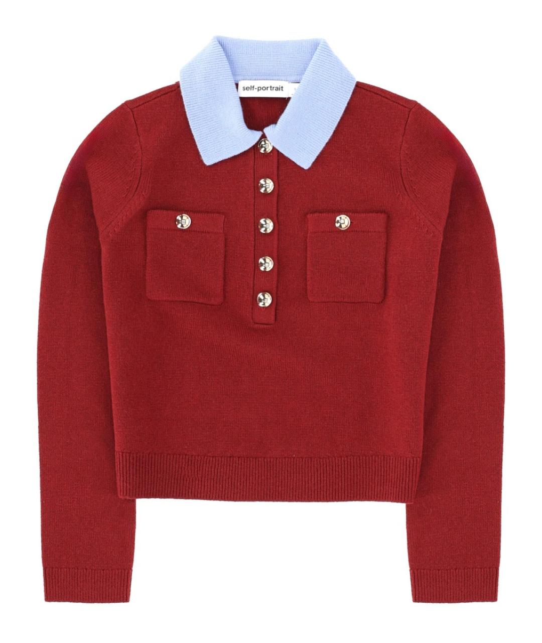 SELF-PORTRAIT Красный шерстяной джемпер / свитер, фото 1