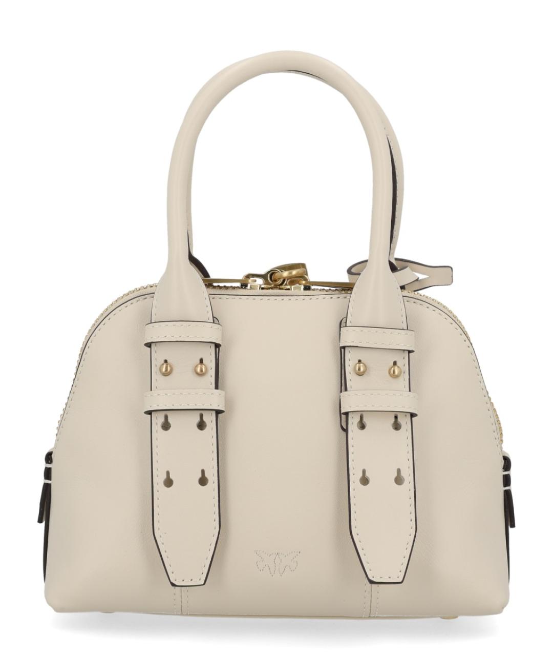 PINKO Белая кожаная сумка тоут, фото 2