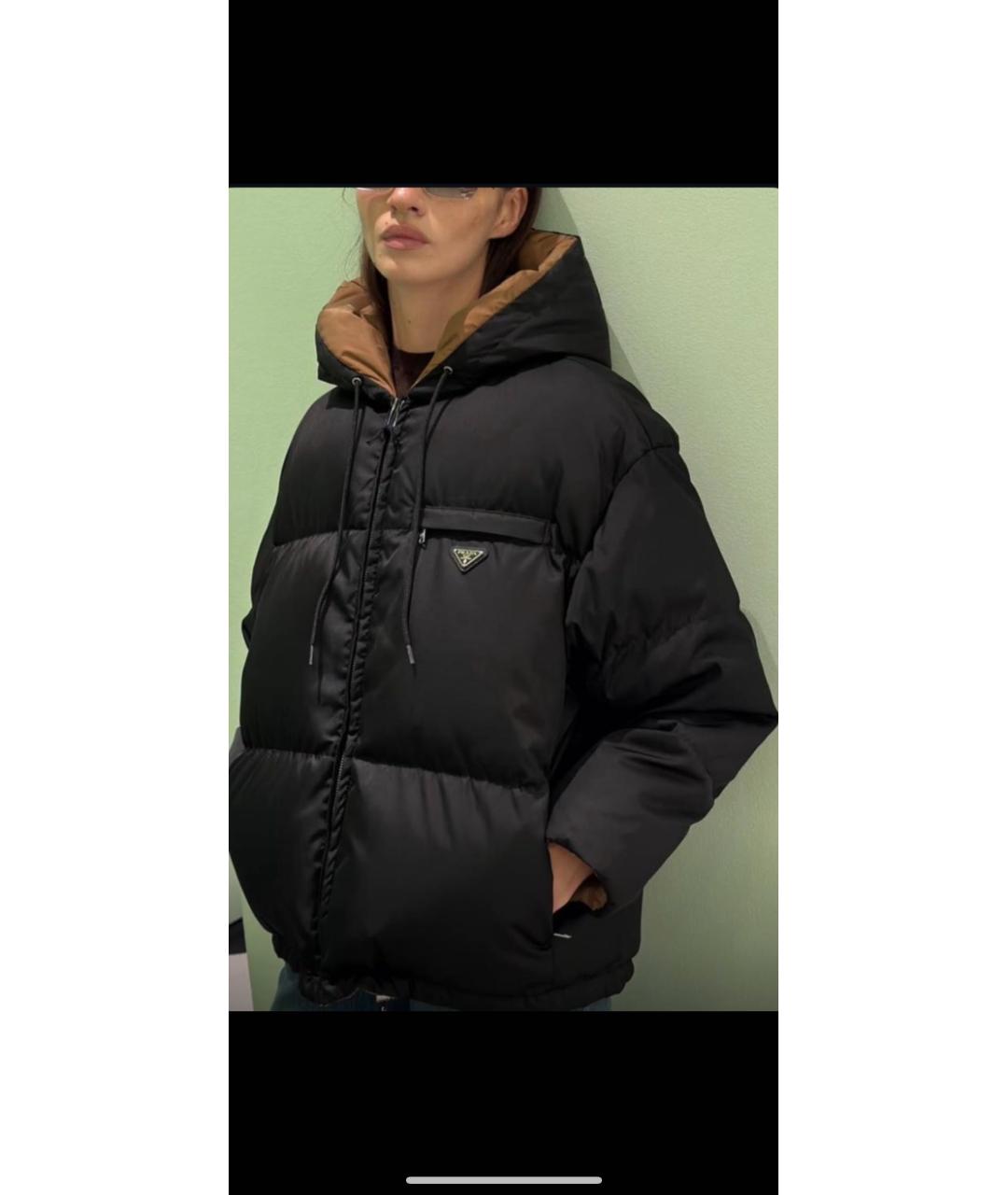 PRADA Черная полиэстеровая куртка, фото 4