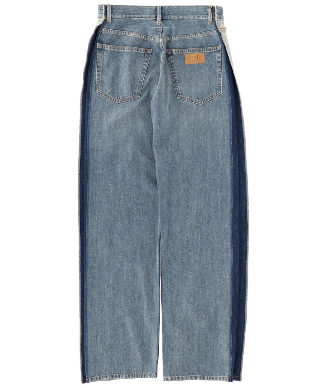 MM6 MAISON MARGIELA Синие хлопковые прямые джинсы, фото 2