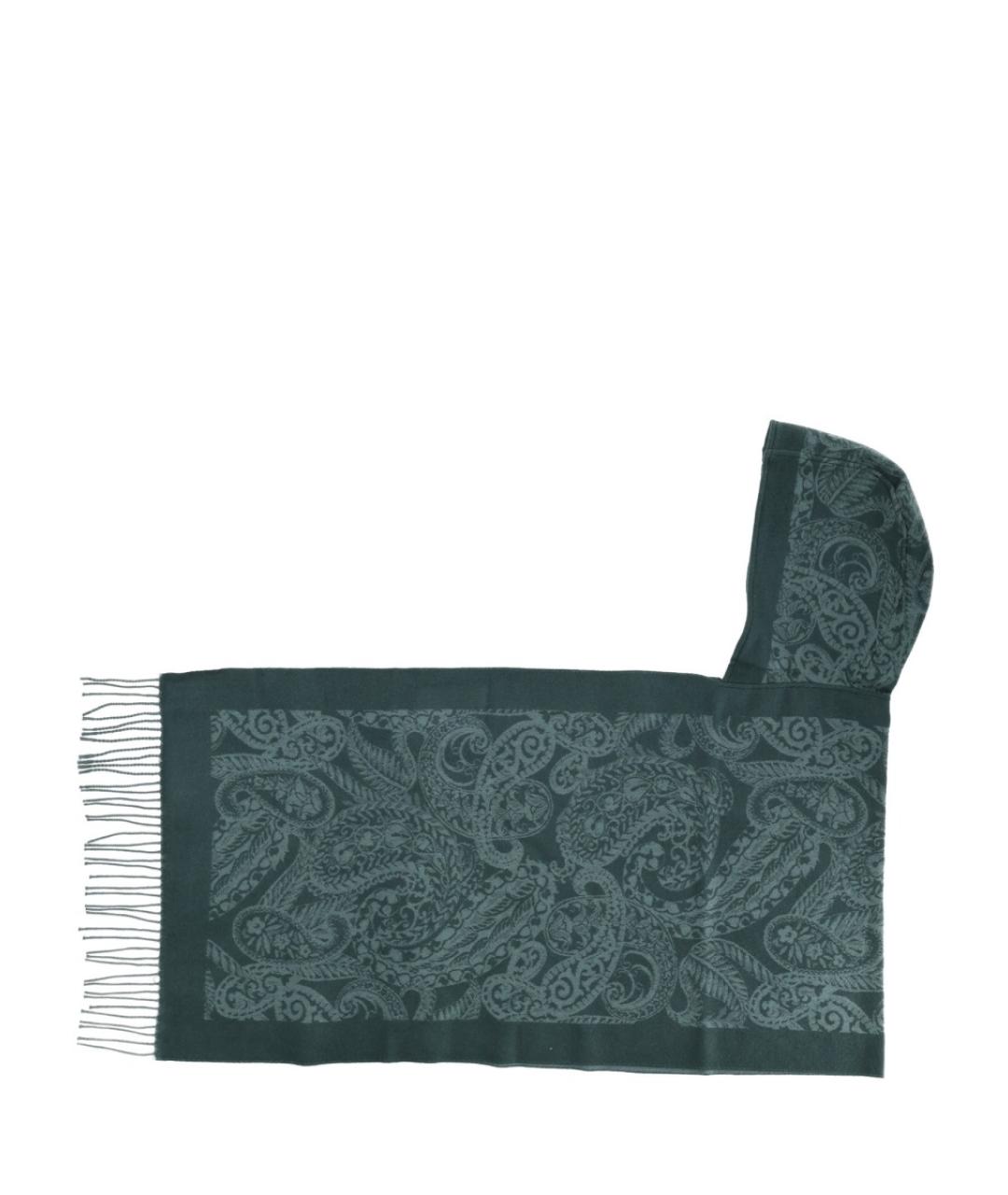ETRO Зеленый шерстяной шарф, фото 2