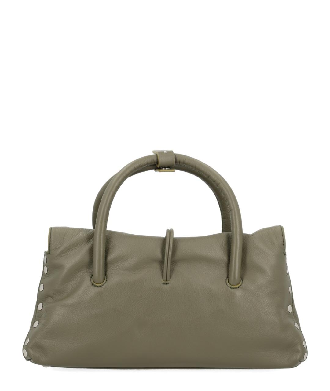 ZANELLATO Зеленая кожаная сумка через плечо, фото 3