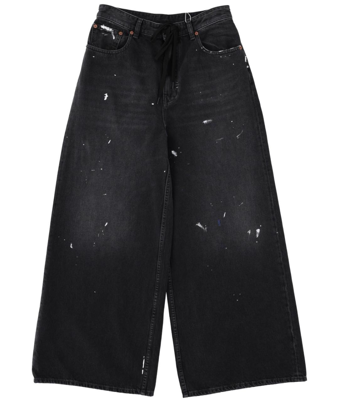 MM6 MAISON MARGIELA Черные хлопковые джинсы клеш, фото 2