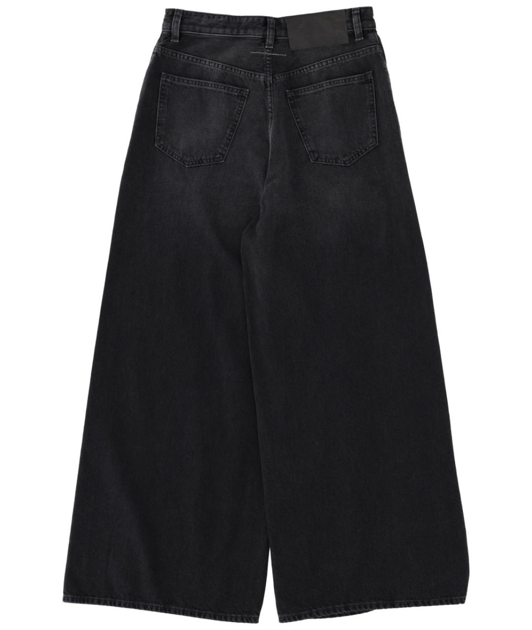 MM6 MAISON MARGIELA Черные хлопковые джинсы клеш, фото 1