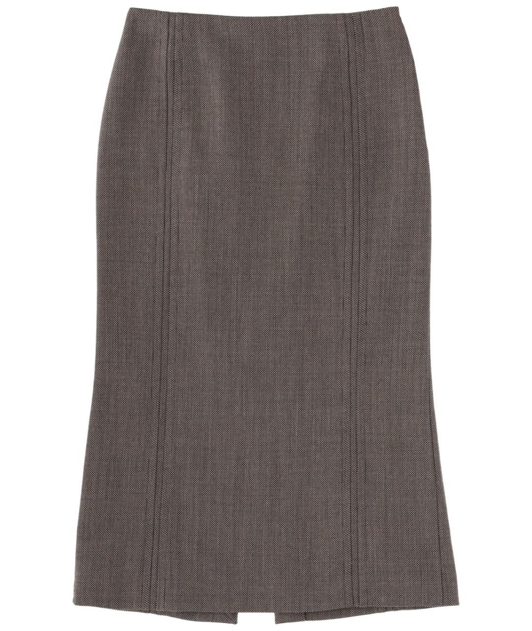 MM6 MAISON MARGIELA Коричневая шерстяная юбка миди, фото 1