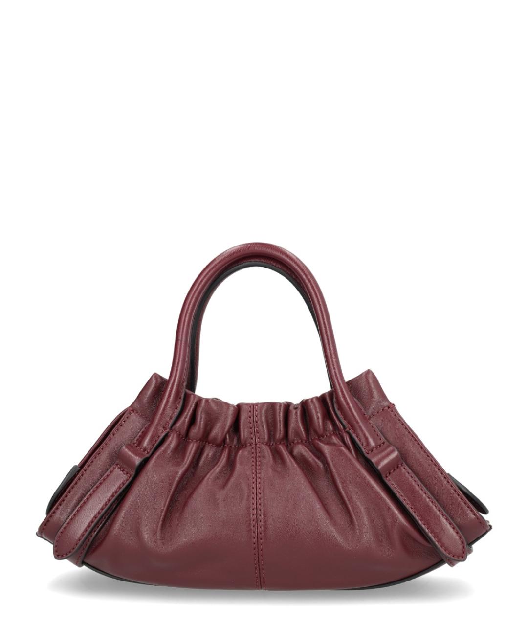 MARC JACOBS Бордовая кожаная сумка с короткими ручками, фото 2