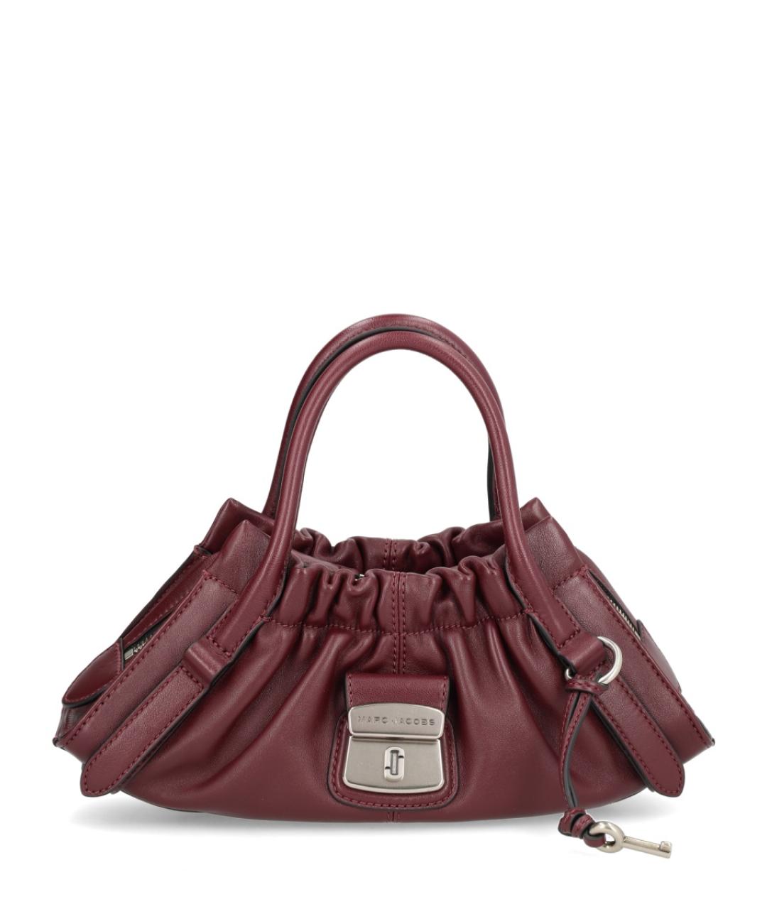 MARC JACOBS Бордовая кожаная сумка с короткими ручками, фото 1