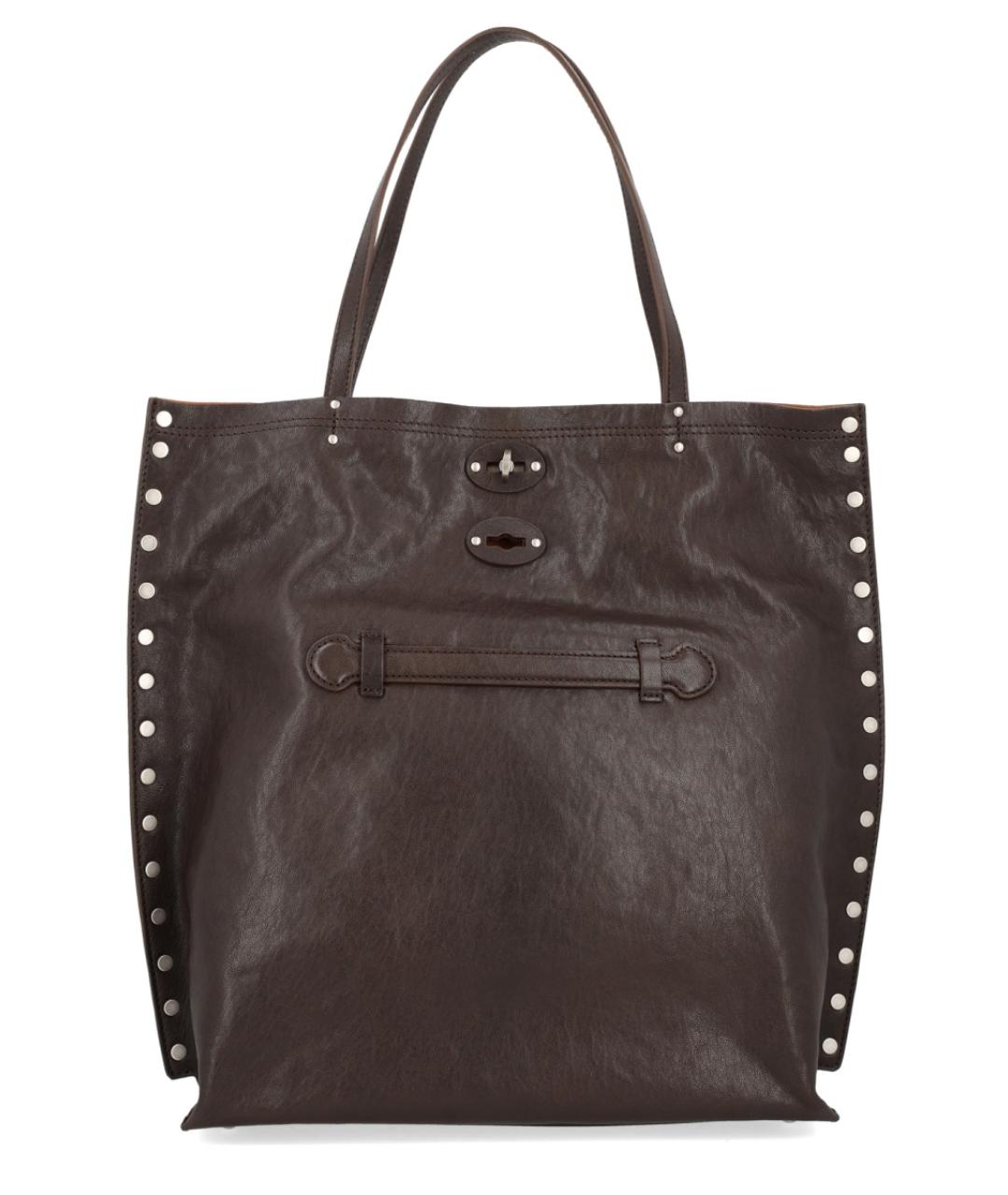 ZANELLATO Коричневая кожаная сумка тоут, фото 1