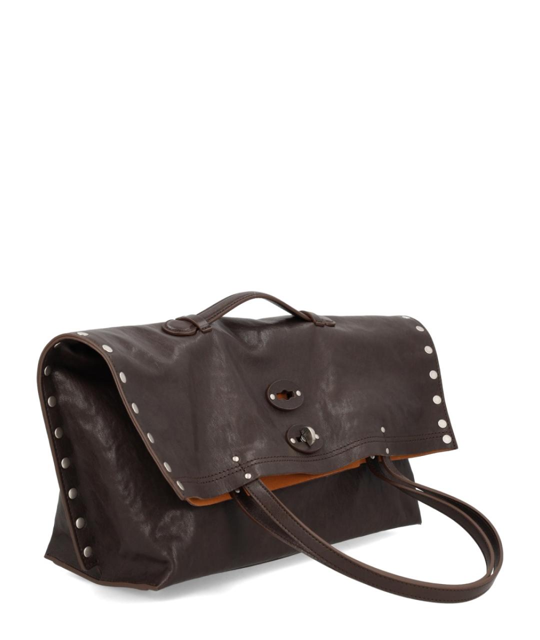 ZANELLATO Коричневая кожаная сумка тоут, фото 2