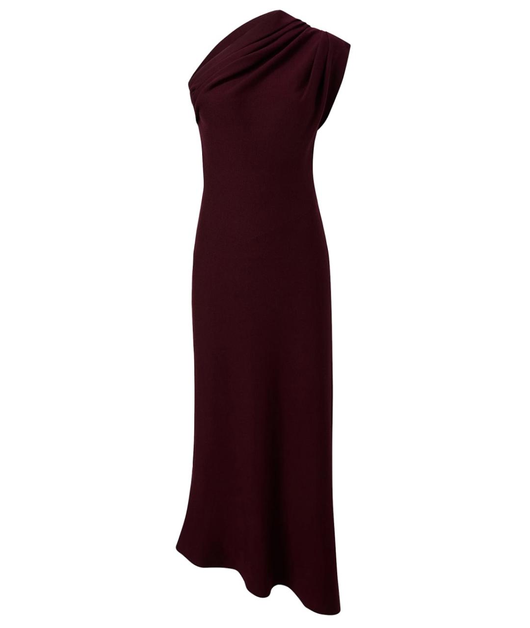 KHAITE Бордовое шерстяное повседневное платье, фото 2